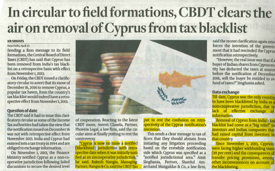 Rakesh Nangia CBDT Clears